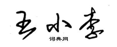 朱锡荣王小李草书个性签名怎么写