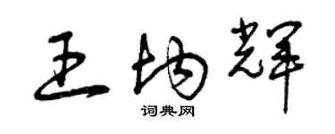 曾庆福王均辉草书个性签名怎么写
