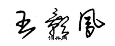 朱锡荣王影凤草书个性签名怎么写
