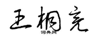 曾庆福王桐亮草书个性签名怎么写