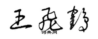 曾庆福王飞鹤草书个性签名怎么写
