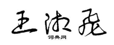 曾庆福王湘飞草书个性签名怎么写