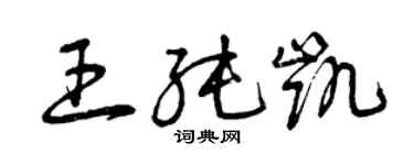 曾庆福王纯凯草书个性签名怎么写