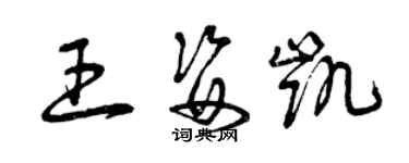 曾庆福王姿凯草书个性签名怎么写