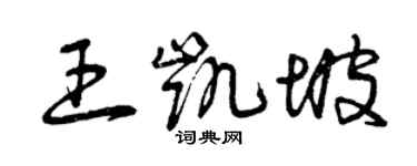 曾庆福王凯坡草书个性签名怎么写