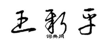 曾庆福王新平草书个性签名怎么写