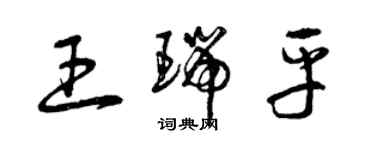 曾庆福王瑞平草书个性签名怎么写