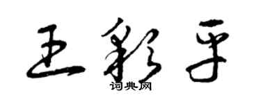 曾庆福王彩平草书个性签名怎么写