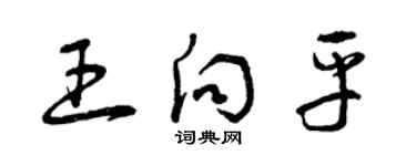曾庆福王向平草书个性签名怎么写