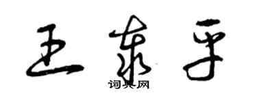 曾庆福王泰平草书个性签名怎么写