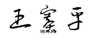 曾庆福王赛平草书个性签名怎么写