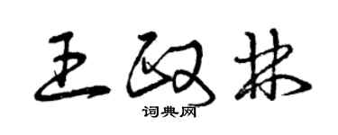曾庆福王政林草书个性签名怎么写
