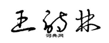 曾庆福王诗林草书个性签名怎么写