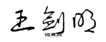 曾庆福王剑明草书个性签名怎么写