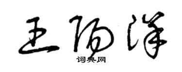 曾庆福王阳洋草书个性签名怎么写