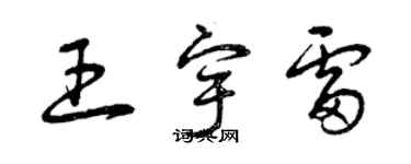 曾庆福王宇雷草书个性签名怎么写