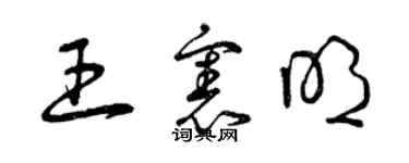 曾庆福王宪明草书个性签名怎么写