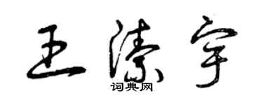 曾庆福王洁宇草书个性签名怎么写