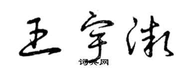曾庆福王宇微草书个性签名怎么写