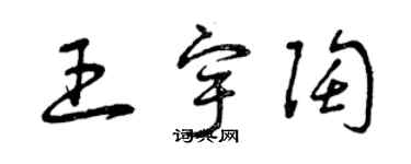 曾庆福王宇陶草书个性签名怎么写