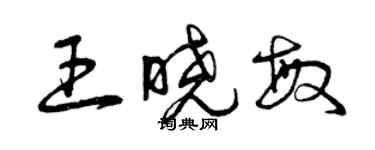 曾庆福王晓敏草书个性签名怎么写