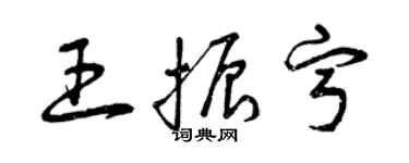 曾庆福王振宁草书个性签名怎么写