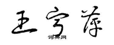 曾庆福王宁萍草书个性签名怎么写