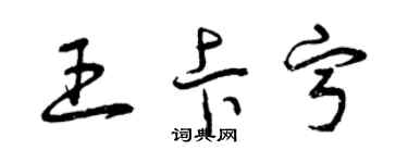 曾庆福王卡宁草书个性签名怎么写