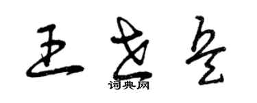 曾庆福王世兵草书个性签名怎么写