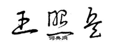 曾庆福王照兵草书个性签名怎么写