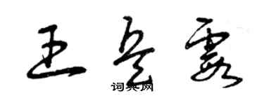 曾庆福王兵霞草书个性签名怎么写