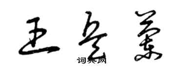 曾庆福王兵兰草书个性签名怎么写