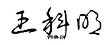曾庆福王科明草书个性签名怎么写
