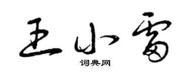 曾庆福王小雷草书个性签名怎么写