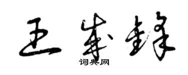 曾庆福王成锋草书个性签名怎么写