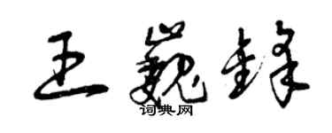曾庆福王巍锋草书个性签名怎么写