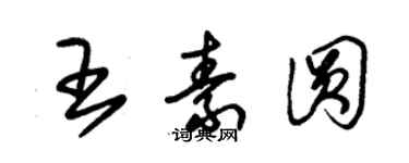 朱锡荣王素圆草书个性签名怎么写