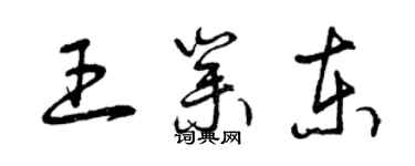 曾庆福王业东草书个性签名怎么写