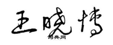 曾庆福王晓博草书个性签名怎么写