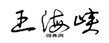 曾庆福王海峡草书个性签名怎么写