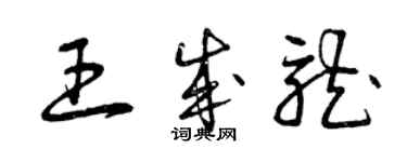 曾庆福王成龙草书个性签名怎么写