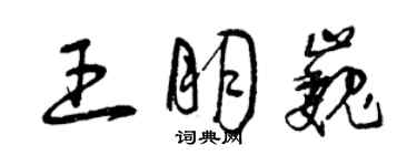 曾庆福王朋巍草书个性签名怎么写