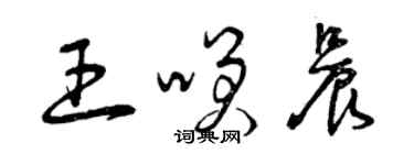 曾庆福王笑晨草书个性签名怎么写