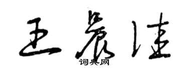 曾庆福王晨佳草书个性签名怎么写