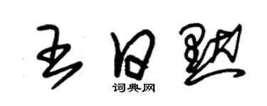 朱锡荣王日默草书个性签名怎么写