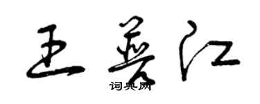 曾庆福王普江草书个性签名怎么写