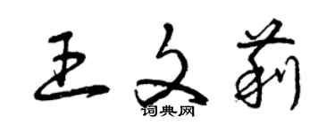 曾庆福王文莉草书个性签名怎么写