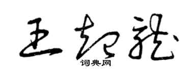 曾庆福王起龙草书个性签名怎么写