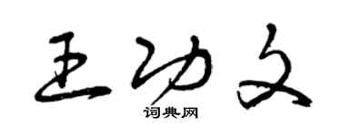 曾庆福王功文草书个性签名怎么写