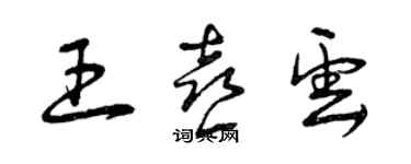 曾庆福王喜云草书个性签名怎么写